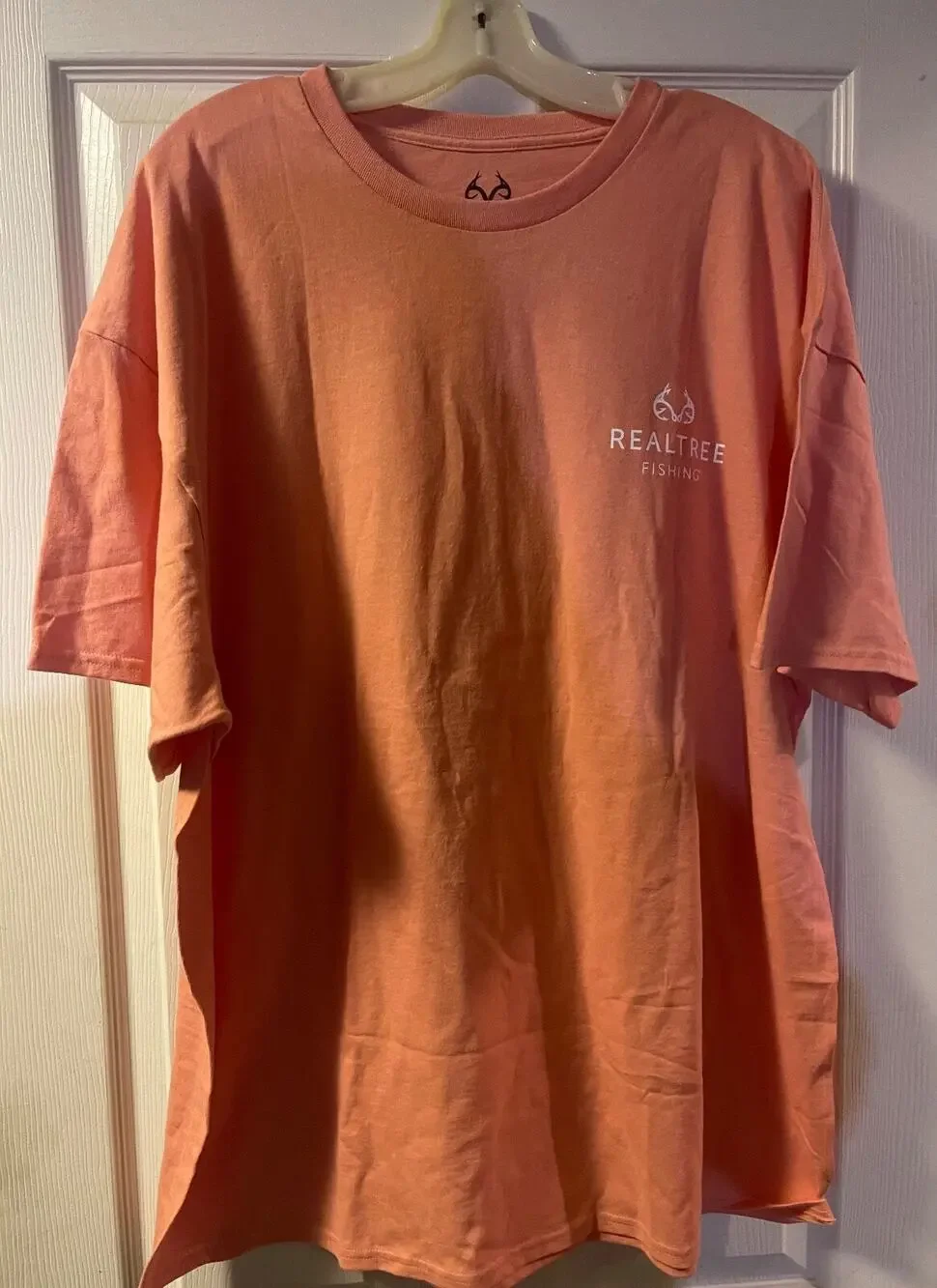 RealTree Men's Fishing Short Sleeve Orange T-Shirt